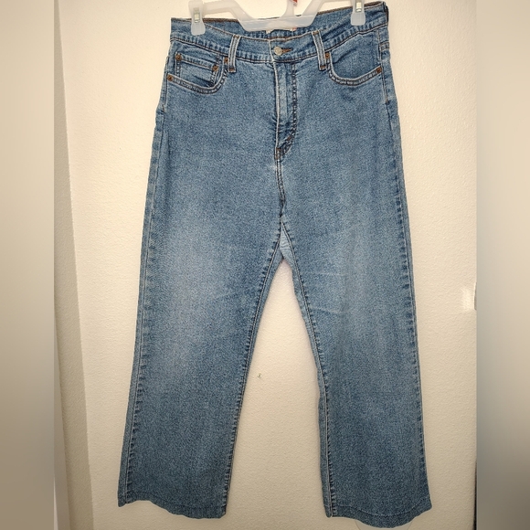 Levi's Perfectly Slimming 512 Women's Denim Cropped High Rise Jeans Sz 12 - Picture 1 of 9